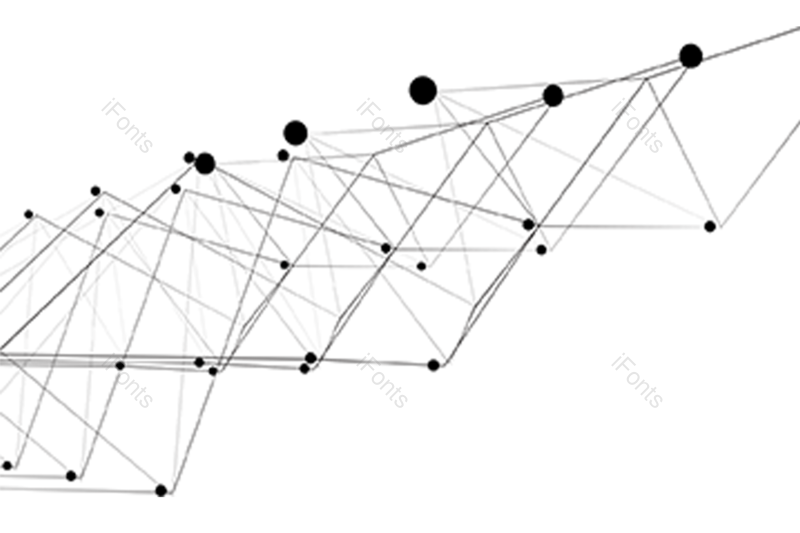 线条图片,科技感元素,抽象PNG,圆点免抠素材